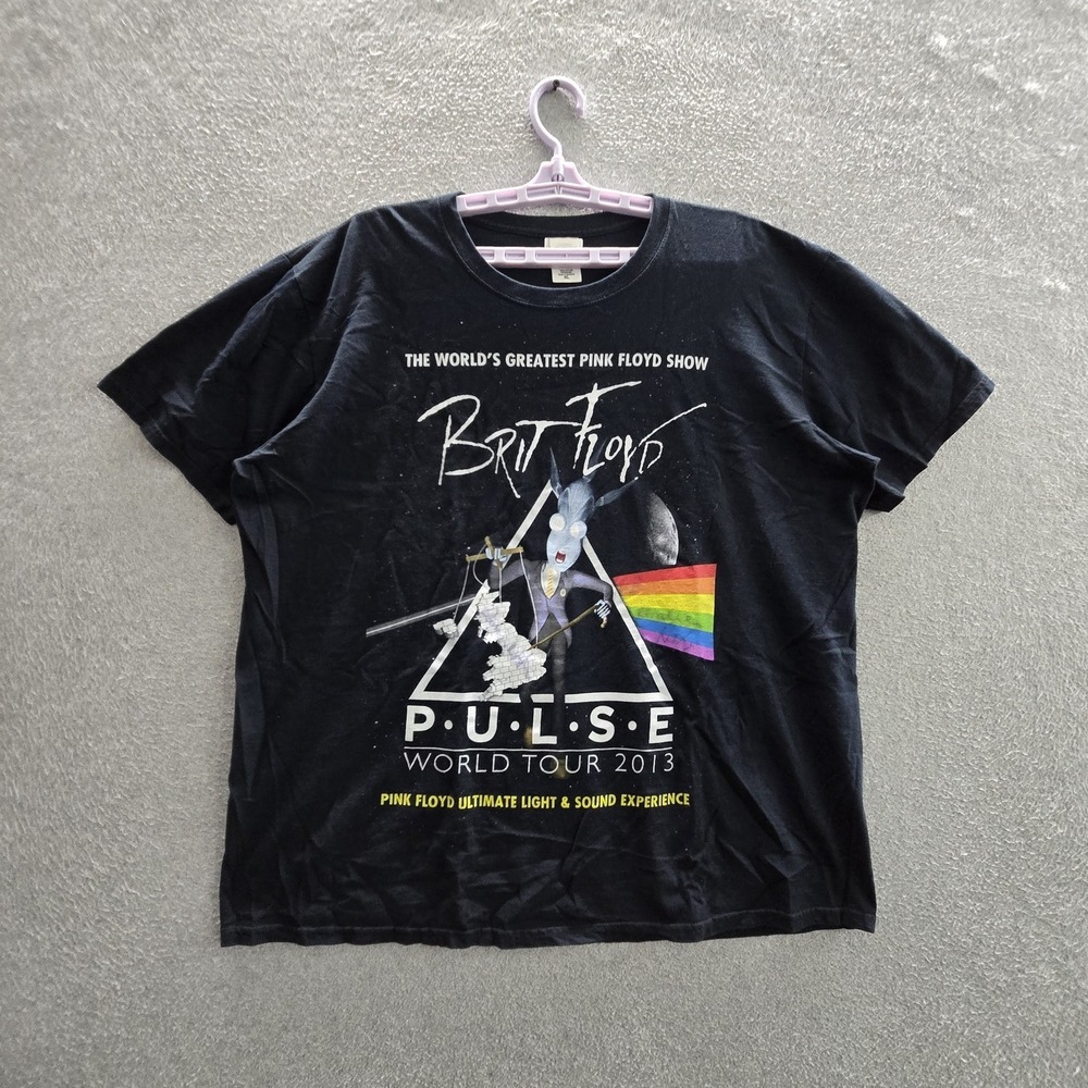 Brit Floyd Pulse World Tour 2013 Men Shirt XL Black Graphic Short Sleeve Tee